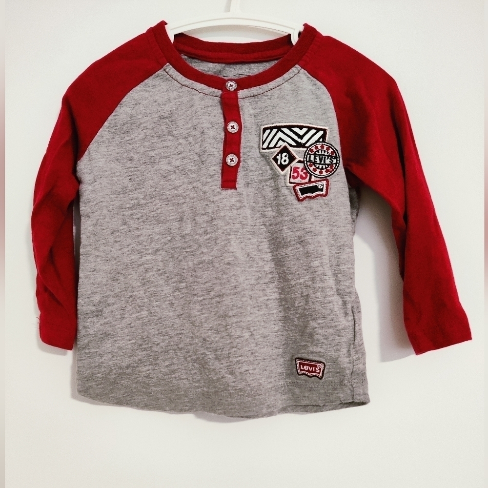 Levi's Baseball Tee Baby Boy's 18 Months Cotton Blend Long Sleeve
